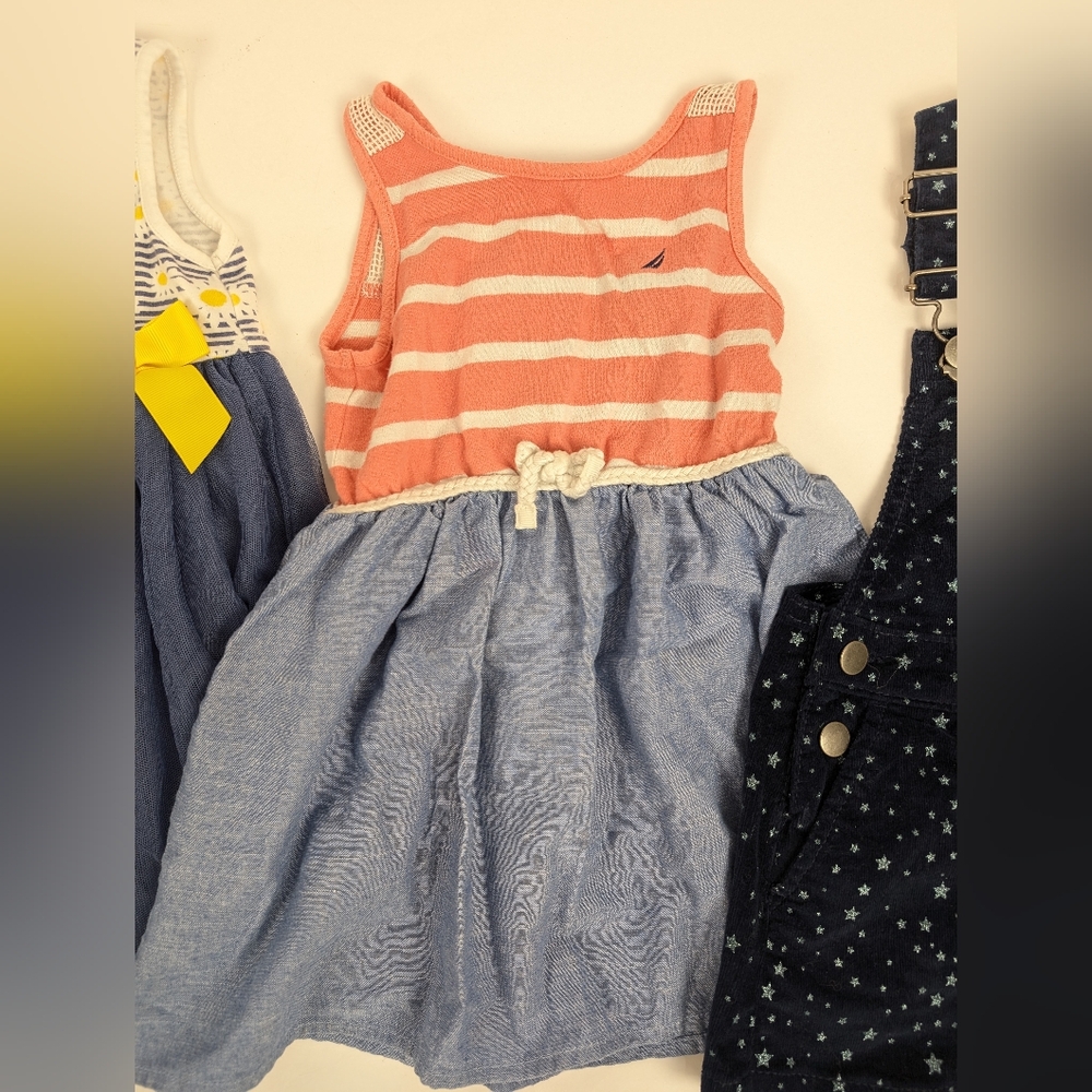 Spring/Summer Toddler Girls Dress and Romper Set Of 4 - 12-18 months - Picture 4 of 6